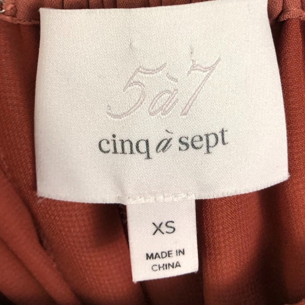 Cinq á Sept Lotus Silk Peplum Top Flaw - Picture 7 of 16